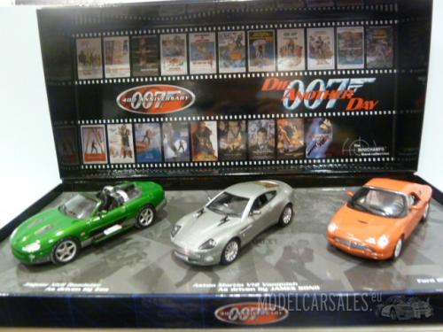 James Bond Coll. 3 Car Set (Aston Martin+Ford Thunderbird+Jaguar Xkr)